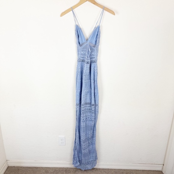 ale by alessandra × REVOLVE Ofelia Lace Maxi Dress in Celeste - Picture 9 of 13